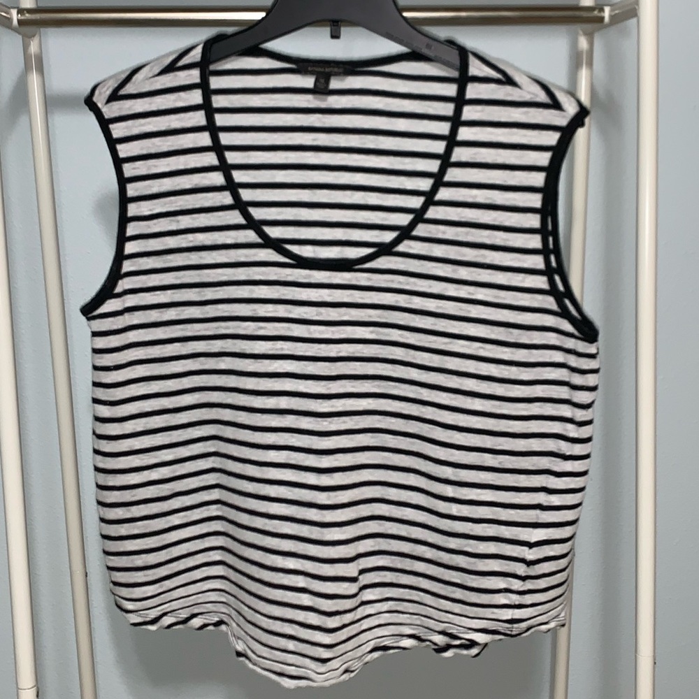 Black/White Striped Tank
